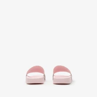 Check Slides in Mallow pink - Women | Burberry® Official