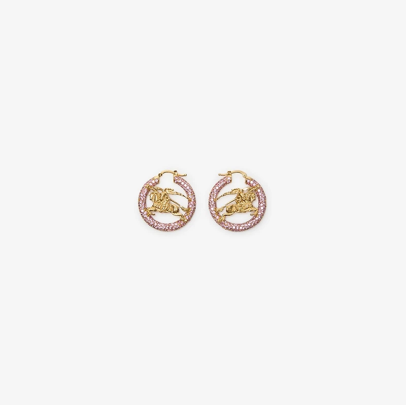EKD Pavé Hoop Earrings in Gold/pink - Women | Burberry® Official