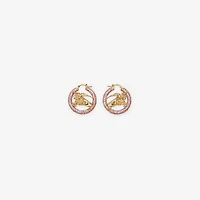 EKD Pavé Hoop Earrings in Gold/pink - Women | Burberry® Official