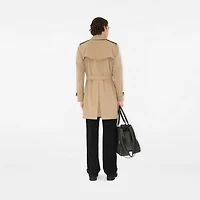 Mid-length Kensington Heritage Trench Coat in Honey beige - Men, Cotton Gabardine | Burberry® Official