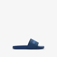 Logo Slides in Navy/cornflower blue - Men | Burberry® Official