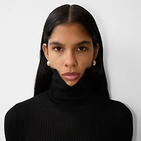 Shield Infinity Hoop Earrings in Gold/clear - Women | Burberry® Official