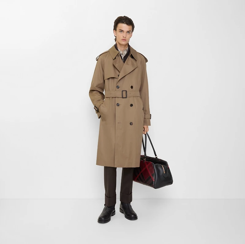 Long Gabardine Trench Coat in Clay brown - Men | Burberry® Official