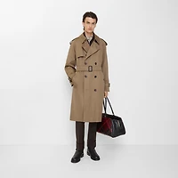 Long Gabardine Trench Coat in Clay brown - Men | Burberry® Official
