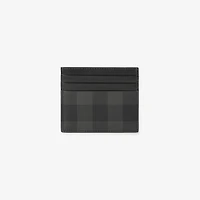 Tall Check Card Case in Charcoal - Men | Burberry® Official