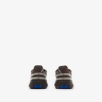 Check Terrace Sneakers in Mahogany red - Men | Burberry® Official