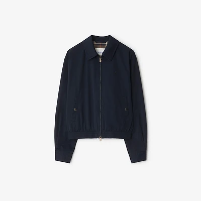 Gabardine Harrington Jacket in Navy - Men | Burberry® Official