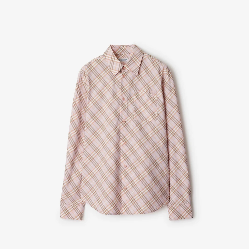 Check Cotton Shirt in Floss - Women | Burberry® Official