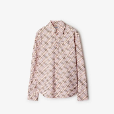 Check Cotton Shirt in Floss - Women | Burberry® Official