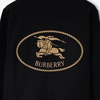 Knight Stamp Cotton Sweatshirt in Black - Men | Burberry® Official