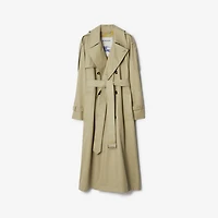 Long Gabardine Castleford Trench Coat in Hunter - Women | Burberry® Official