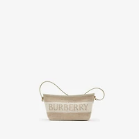 Logo Mini Bag in Natural - Women, Cotton, Linen, Nylon, Wool | Burberry® Official