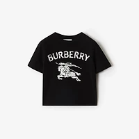 Knight Stretch Cotton T-shirt in Black | Burberry® Official