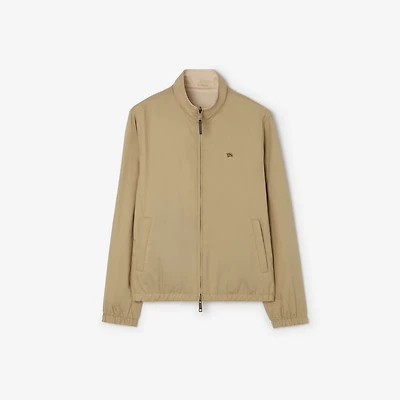 Reversible Cotton Harrington Jacket in Sparrow beige - Men | Burberry® Official