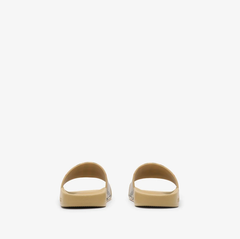 Check Slides in Sand beige - Children | Burberry® Official