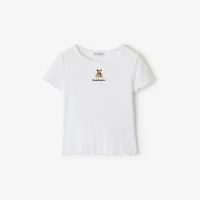 Thomas Bear Cotton T-shirt in White | Burberry® Official