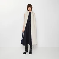 Alpaca Wool Blend Scarf in Alpine white | Burberry® Official