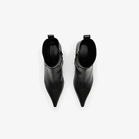 Leather Cameo Ankle Boots​ in Black - Women | Burberry® Official