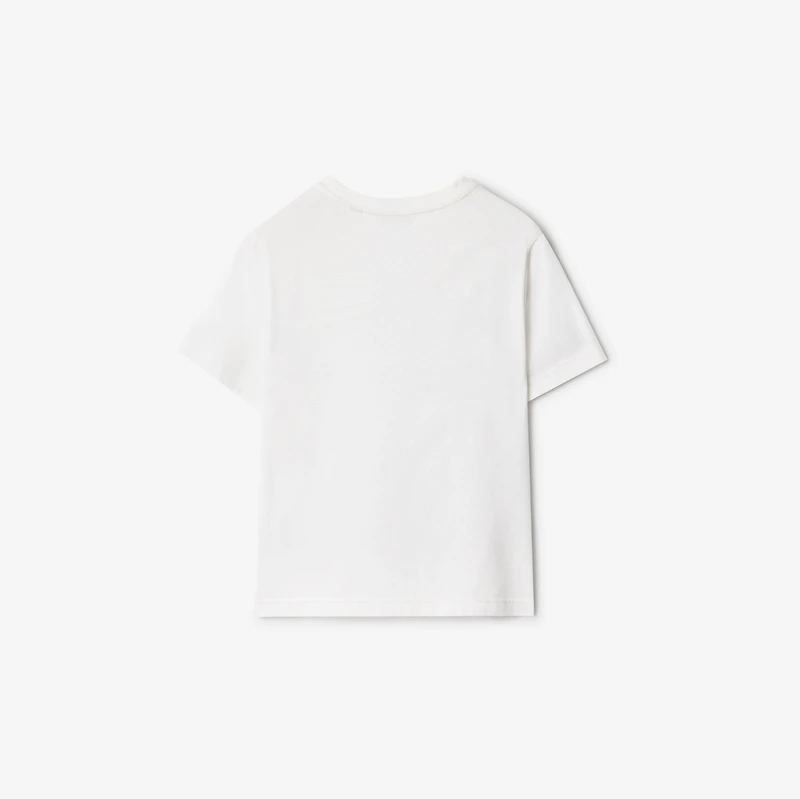 Puffer Bear Cotton T-shirt in White | Burberry® Official