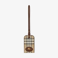 Check Luggage Tag in Archive beige - Men, Cotton | Burberry® Official