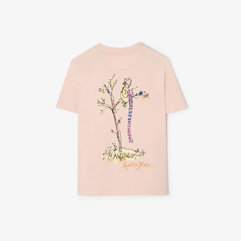 Brave Little Tree Cotton T-shirt in Compact pink - Women | Burberry® Official