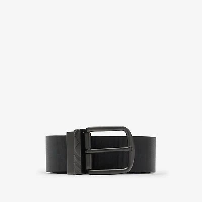 Reversible Check Pin Belt in Black/charcoal grey - Men | Burberry® Official