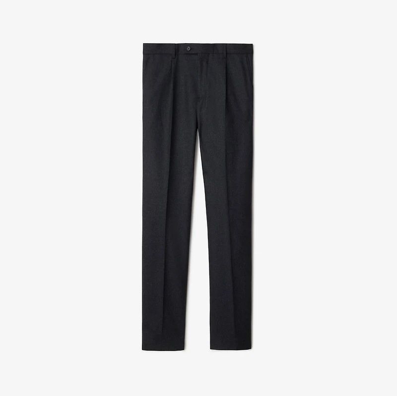 Wool Flannel Tailored Trousers in Brisk grey - Men | Burberry® Official