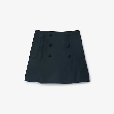 Cotton Trench Skirt in Navy | Burberry® Official