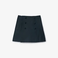 Cotton Trench Skirt in Navy | Burberry® Official