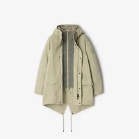 Detachable Warmer Nylon Blend Parka in Hunter beige - Men | Burberry® Official