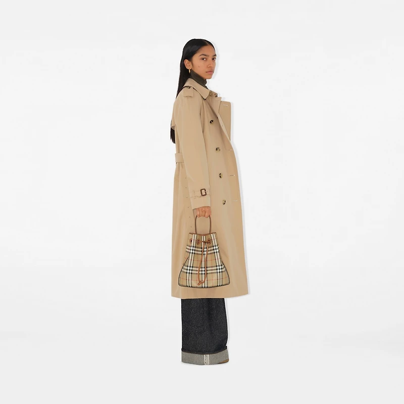 Small Check Bucket Bag in Archive beige/briar brown - Women | Burberry® Official