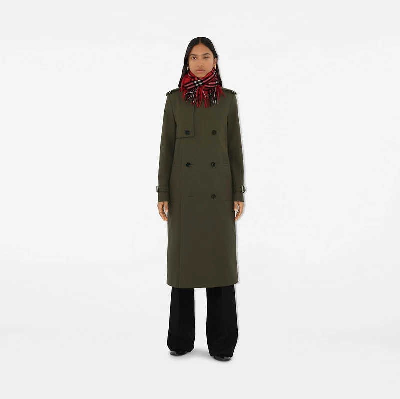 Check Cashmere Happy Scarf in Currant | Burberry® Official