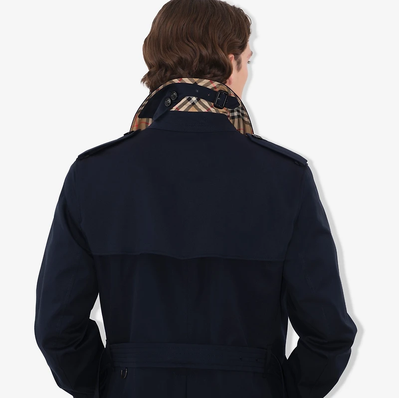 Mid-length Kensington Heritage Trench Coat in Coal blue - Men, Cotton Gabardine | Burberry® Official