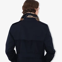 Mid-length Kensington Heritage Trench Coat in Coal blue - Men, Cotton Gabardine | Burberry® Official
