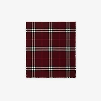 Wide Check Wool Scarf in Oxblood | Burberry® Official