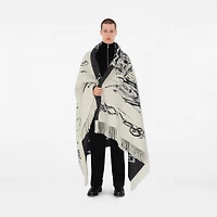 Westminster Wool Blanket in Monochrome | Burberry® Official