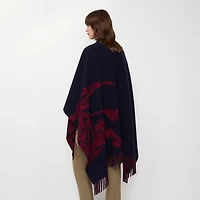 EKD Wool Cashmere Cape in Sash red | Burberry® Official