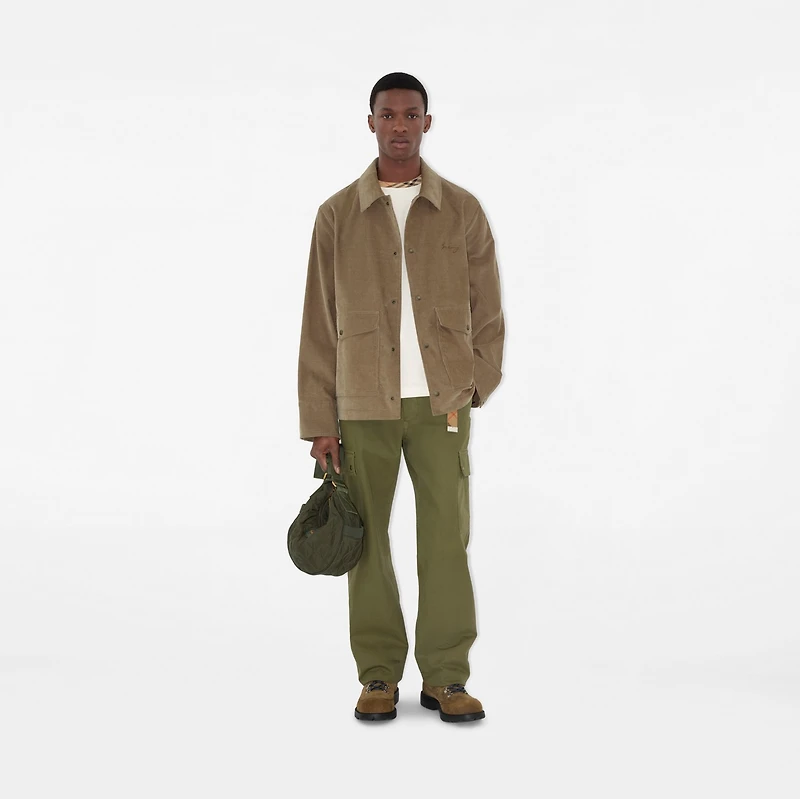 Corduroy Jacket in Puddle beige - Men | Burberry® Official