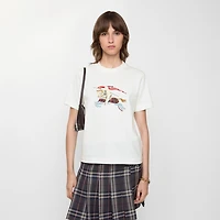 EKD Cotton T-shirt in Chalk - Women | Burberry® Official