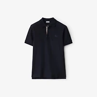 Cotton Polo Shirt in Coal blue - Men | Burberry® Official