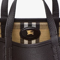 Mini Reversible Bloomsbury Tote​ in Peat brown/sand beige - Women | Burberry® Official