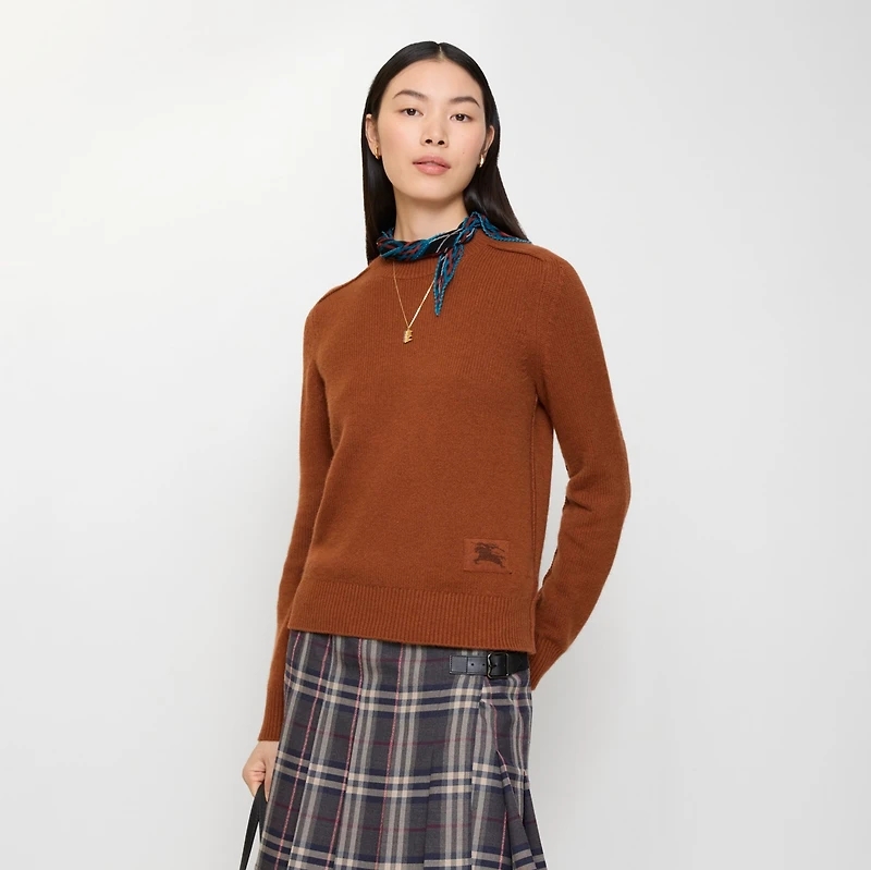 Cashmere Sweater in Ginger orange - Women | Burberry® Official