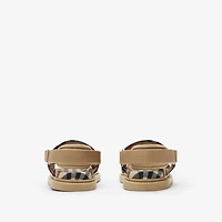 Check Sandals in Archive beige
