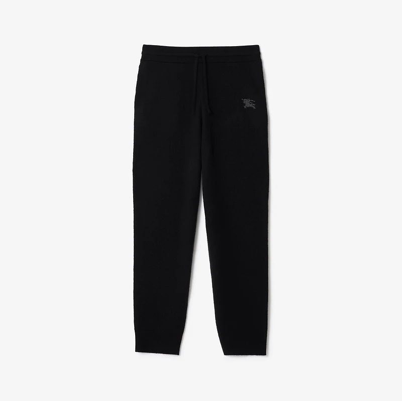Wool Blend Track Pants in Black - Men, Cashmere | Burberry® Official