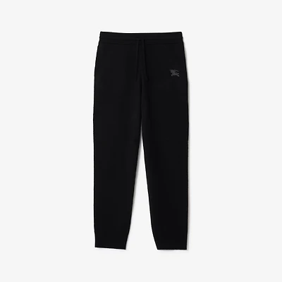 Wool Blend Track Pants in Black - Men, Cashmere | Burberry® Official