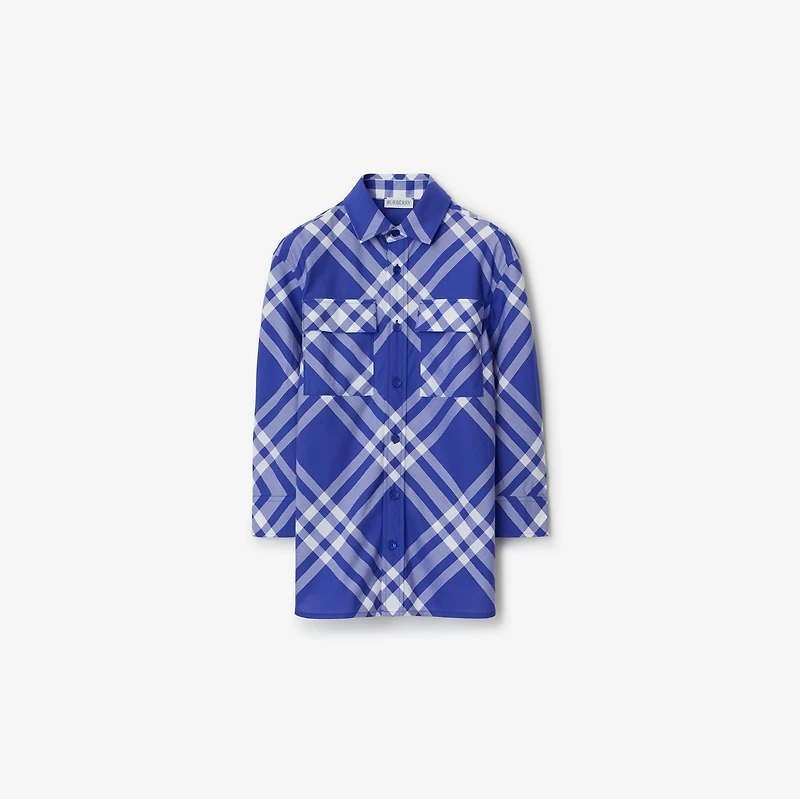 Check Cotton Shirt in Knight | Burberry® Official