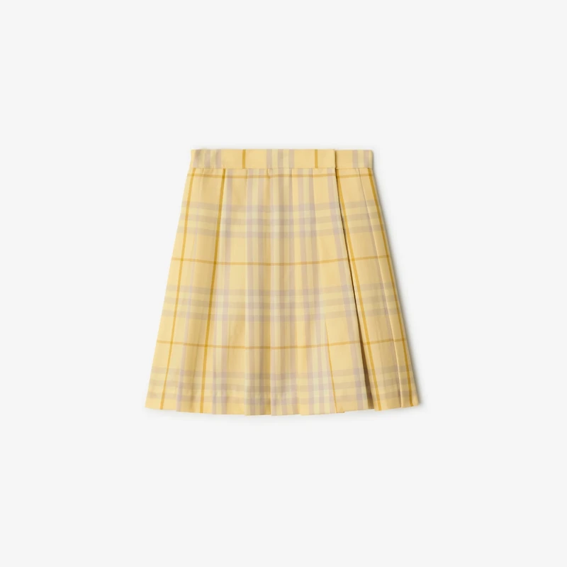 Check Wool Kilt in Drum | Burberry® Official