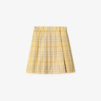 Check Wool Kilt in Drum | Burberry® Official