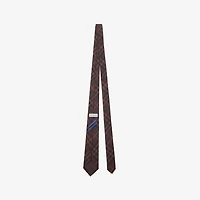 Check Silk Tie in Wine red - Men | Burberry® Official