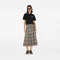 B Heart Cotton Polo Shirt in Black - Women | Burberry® Official